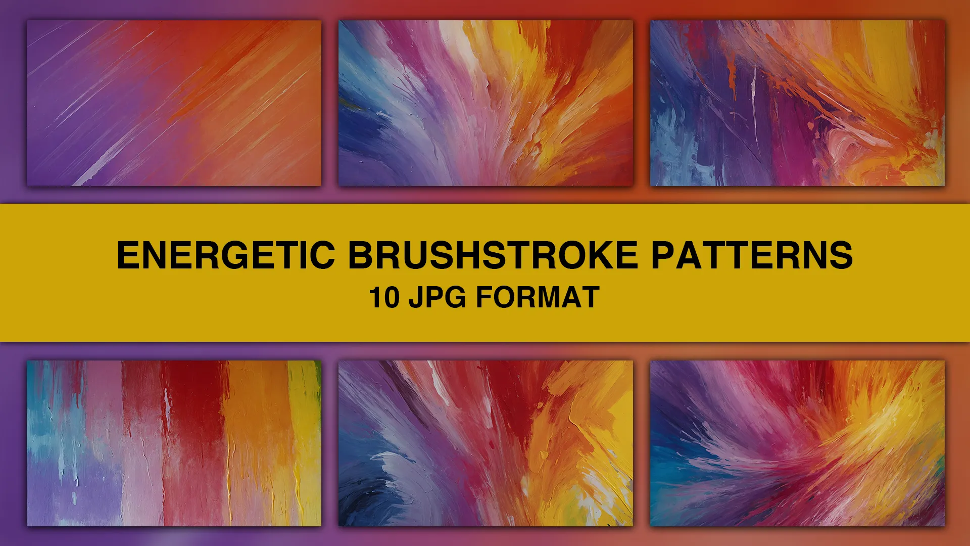 Energetic Brushstroke Patterns Background Images Pack